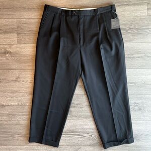 Tasso Elba Fine Menswear Men’s Pleated Dress Pants Slacks NWT Black 42